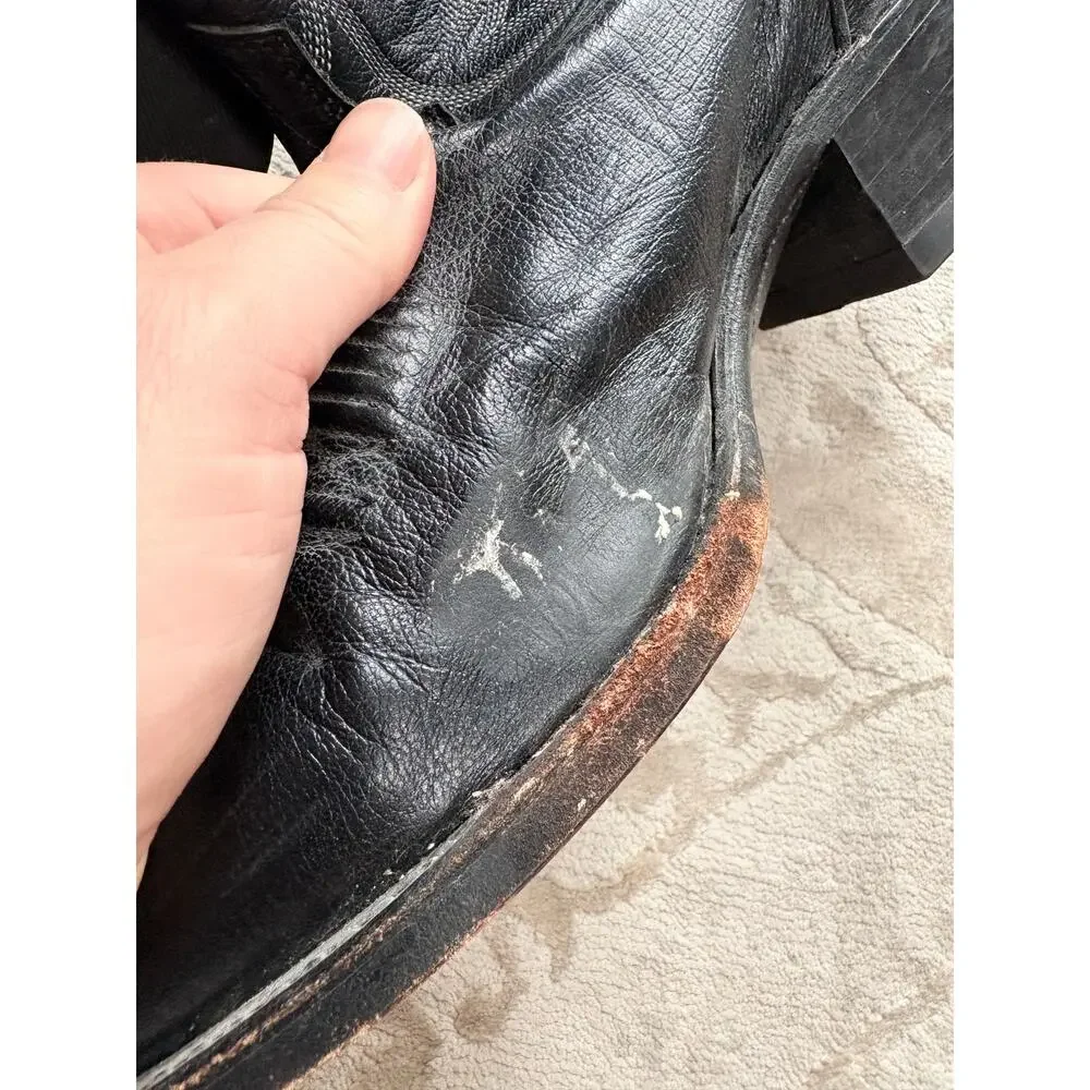 Dan Post Men's 8.5 Black Leather Western Cowboy Boot